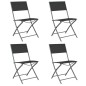 vidaXL Juego de comedor para jardín 5 piezas con cojines gris y negro vidaXL Juego de comedor para jardín 5 piezas con cojines gris y negro