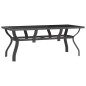 vidaXL Juego de comedor para jardín 5 piezas con cojines gris y negro vidaXL Juego de comedor para jardín 5 piezas con cojines gris y negro
