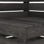 vidaXL Set de muebles de jardín 5 pzas madera de pino impregnada gris