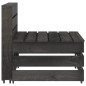 vidaXL Set de muebles de jardín 5 pzas madera de pino impregnada gris