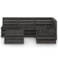vidaXL Set de muebles de jardín 6 pzas madera de pino impregnada gris vidaXL Set de muebles de jardín 6 pzas madera de pino impregnada gris