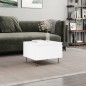vidaXL Mesa de centro madera de ingeniería blanco 50x46x35 cm