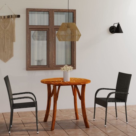 vidaXL Juego de comedor de jardín de 3 piezas gris
