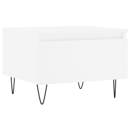 vidaXL Mesa de centro madera de ingeniería blanco 50x46x35 cm