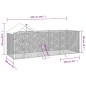 vidaXL Perrera de exterior con techo acero galvanizado plata 6x2x2,5 m