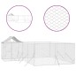 vidaXL Perrera de exterior con techo acero galvanizado plata 6x6x2,5 m vidaXL Perrera de exterior con techo acero galvanizado plata 6x6x2,5 m