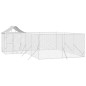 vidaXL Perrera de exterior con techo acero galvanizado plata 6x6x2,5 m vidaXL Perrera de exterior con techo acero galvanizado plata 6x6x2,5 m