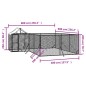 vidaXL Perrera de exterior con techo acero galvanizado plata 6x6x2,5 m vidaXL Perrera de exterior con techo acero galvanizado plata 6x6x2,5 m