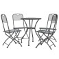 vidaXL Set de comedor de jardín 5 pzas malla metal expandido antracita vidaXL Set de comedor de jardín 5 pzas malla metal expandido antracita