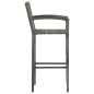 vidaXL Muebles de bar de jardín 7 pzas ratán PE reposabrazos gris vidaXL Muebles de bar de jardín 7 pzas ratán PE reposabrazos gris