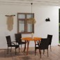 vidaXL Juego de comedor para jardín 5 piezas marrón vidaXL Juego de comedor para jardín 5 piezas marrón