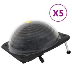 vidaXL Calentadores solares de piscina 5 pzas HDPE aluminio 75x75x36cm