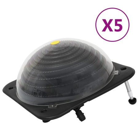 vidaXL Calentadores solares de piscina 5 pzas HDPE aluminio 75x75x36cm