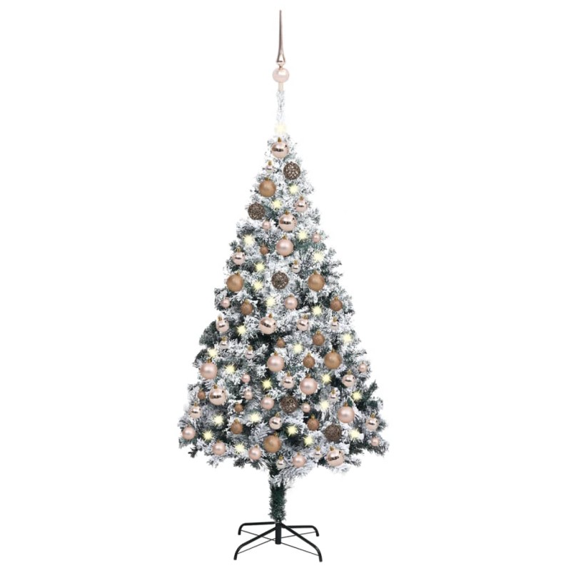 vidaXL Árbol de Navidad preiluminado con luces y bolas verde 180 cm vidaXL Árbol de Navidad preiluminado con luces y bolas verde 180 cm
