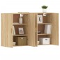 vidaXL Armarios de pared 2 uds madera de ingeniería roble Sonoma vidaXL Armarios de pared 2 uds madera de ingeniería roble Sonoma