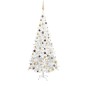 vidaXL Árbol de Navidad artificial con luces y bolas blanco 240 cm vidaXL Árbol de Navidad artificial con luces y bolas blanco 240 cm