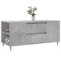 vidaXL Mesa de centro madera ingeniería gris hormigón 102x44,5x50 cm vidaXL Mesa de centro madera ingeniería gris hormigón 102x44,5x50 cm