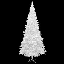 vidaXL Árbol de Navidad artificial con luces y bolas blanco 240 cm