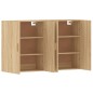 vidaXL Armarios de pared 2 uds madera de ingeniería roble Sonoma vidaXL Armarios de pared 2 uds madera de ingeniería roble Sonoma