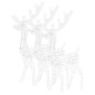 vidaXL Adorno de renos de Navidad acrílico 3 uds blanco cálido 120 cm vidaXL Adorno de renos de Navidad acrílico 3 uds blanco cálido 120 cm