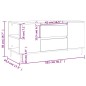 vidaXL Mesa de centro madera ingeniería gris hormigón 102x44,5x50 cm vidaXL Mesa de centro madera ingeniería gris hormigón 102x44,5x50 cm