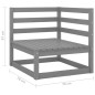 vidaXL Sofá de jardín 2 plazas gris madera maciza pino vidaXL Sofá de jardín 2 plazas gris madera maciza pino