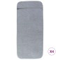 vidaXL Toallas de playa 4 uds tela gris 400 g/m² 60x135 cm