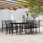 vidaXL Juego de comedor de jardín 9 piezas negro vidaXL Juego de comedor de jardín 9 piezas negro