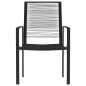 vidaXL Juego de comedor de jardín 9 piezas negro vidaXL Juego de comedor de jardín 9 piezas negro