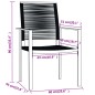 vidaXL Juego de comedor de jardín 9 piezas negro vidaXL Juego de comedor de jardín 9 piezas negro