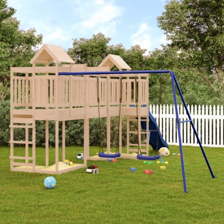 vidaXL Parque infantil de exterior madera maciza de pino