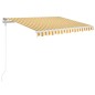 vidaXL Toldo retráctil automático amarillo y blanco 350x250 cm vidaXL Toldo retráctil automático amarillo y blanco 350x250 cm