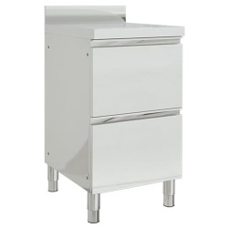 vidaXL Armarios de cocina comercial 2 unidades acero inoxidable 