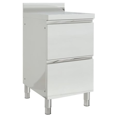 vidaXL Armarios de cocina comercial 2 unidades acero inoxidable 