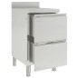 vidaXL Armarios de cocina comercial 2 unidades acero inoxidable vidaXL Armarios de cocina comercial 2 unidades acero inoxidable