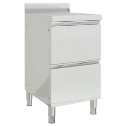 vidaXL Armarios de cocina comercial 2 unidades acero inoxidable 