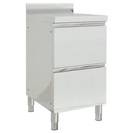vidaXL Armarios de cocina comercial 2 unidades acero inoxidable 