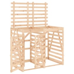 vidaXL Cobertizo doble para cubos de basura madera maciza de pino