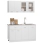 vidaXL Juego de muebles de cocina 4 piezas madera de ingeniería blanco vidaXL Juego de muebles de cocina 4 piezas madera de ingeniería blanco