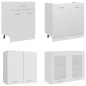 vidaXL Juego de muebles de cocina 4 piezas madera de ingeniería blanco vidaXL Juego de muebles de cocina 4 piezas madera de ingeniería blanco