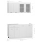 vidaXL Juego de muebles de cocina 4 piezas madera de ingeniería blanco vidaXL Juego de muebles de cocina 4 piezas madera de ingeniería blanco