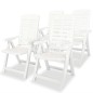 vidaXL Juego de comedor de jardín 5 piezas plástico blanco vidaXL Juego de comedor de jardín 5 piezas plástico blanco