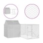 vidaXL Perrera de exterior con techo acero galvanizado plata 4x4x2,5 m vidaXL Perrera de exterior con techo acero galvanizado plata 4x4x2,5 m