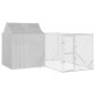 vidaXL Perrera de exterior con techo acero galvanizado plata 4x4x2,5 m vidaXL Perrera de exterior con techo acero galvanizado plata 4x4x2,5 m