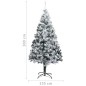 vidaXL Árbol de Navidad con luces LEDs, bolas y nieve verde 300 cm