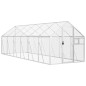 vidaXL Pajarera de aluminio color plateado 1,79x6x1,85 m vidaXL Pajarera de aluminio color plateado 1,79x6x1,85 m