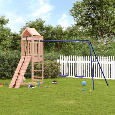 vidaXL Parque infantil de exterior madera maciza Douglas