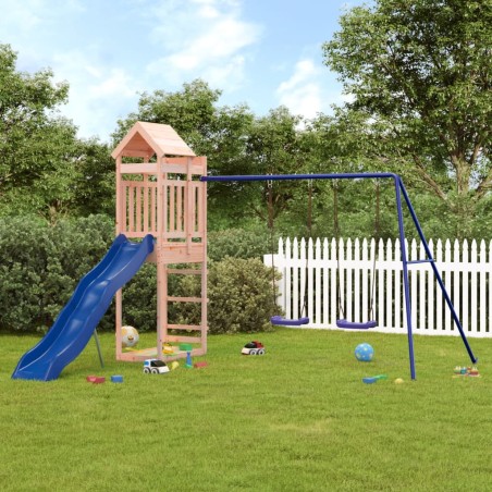 vidaXL Parque infantil de exterior madera maciza Douglas