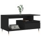 vidaXL Mesa de centro madera contrachapada negro 90x49x45 cm vidaXL Mesa de centro madera contrachapada negro 90x49x45 cm