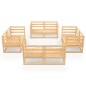 vidaXL Juego de muebles de jardín 8 piezas madera maciza de pino vidaXL Juego de muebles de jardín 8 piezas madera maciza de pino